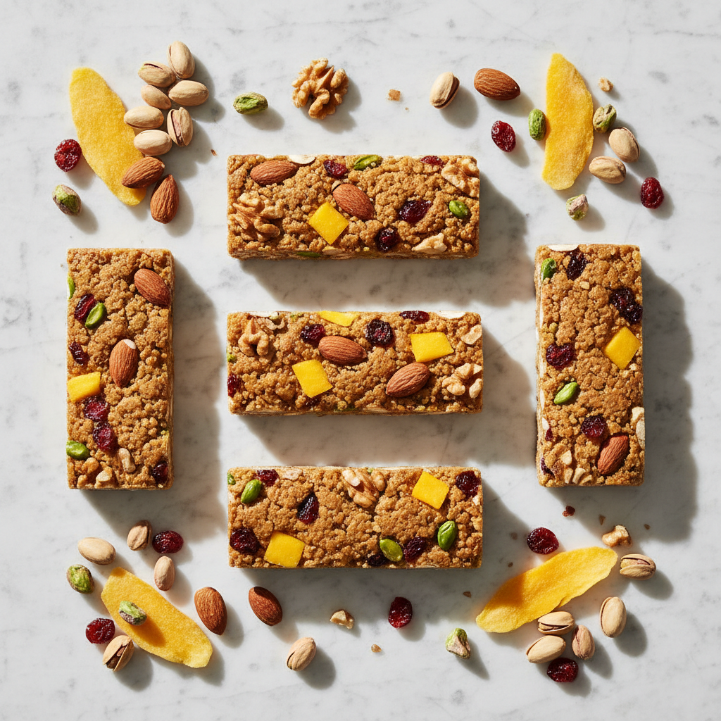 TasteWell Peanut Butter Crunch Protein Bar — Marble flat lay Pack of 5